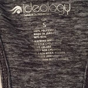 Dark gray exercise top.